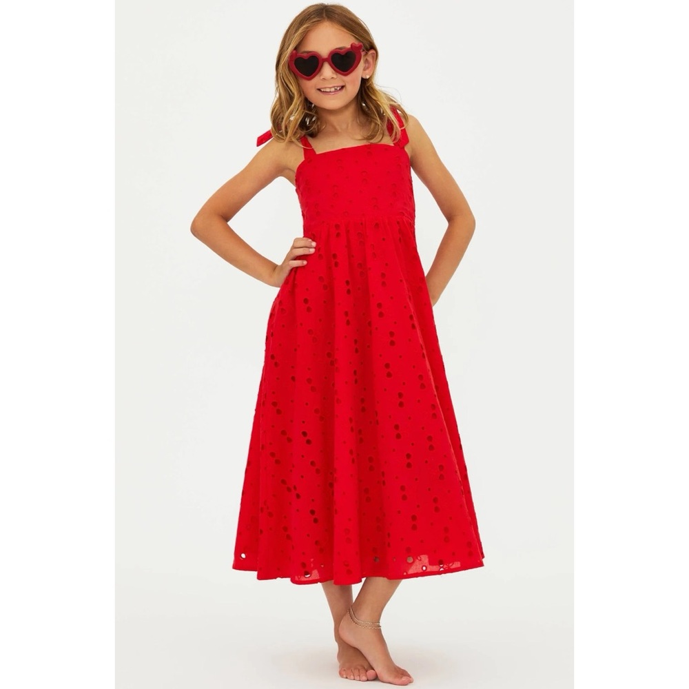 Beach Riot Little Charlotte Dress Cherry Eyelet